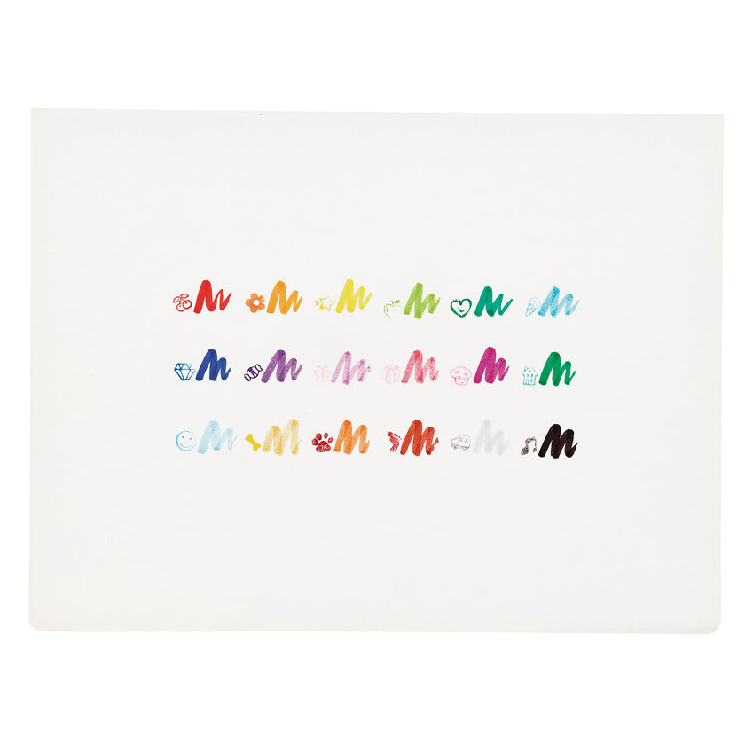 Stampables Double-Ended Stamp & Brush Markers - Set of 18