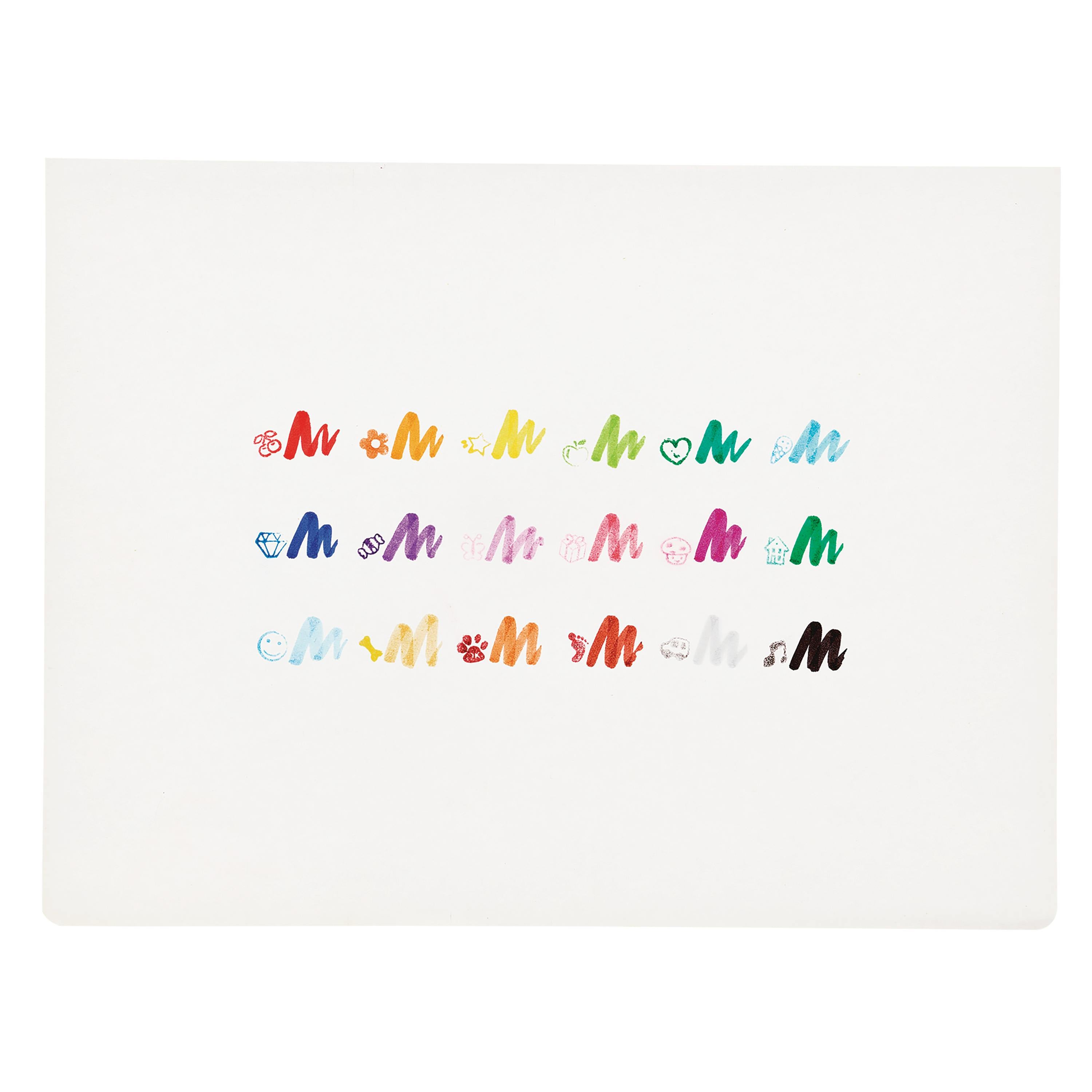 Stampables Double-Ended Stamp & Brush Markers - Set of 18
