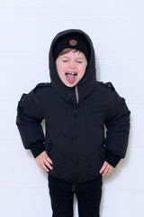 Boys Bomber with pocket details - Black