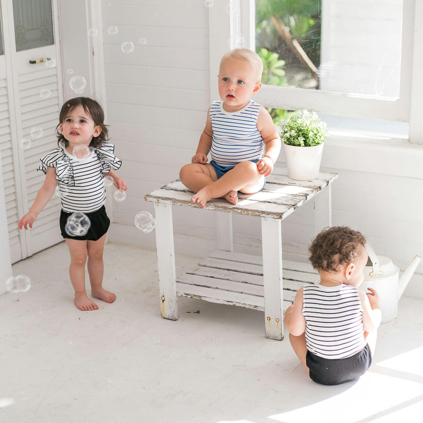 Boys Striped Top With Bloomer