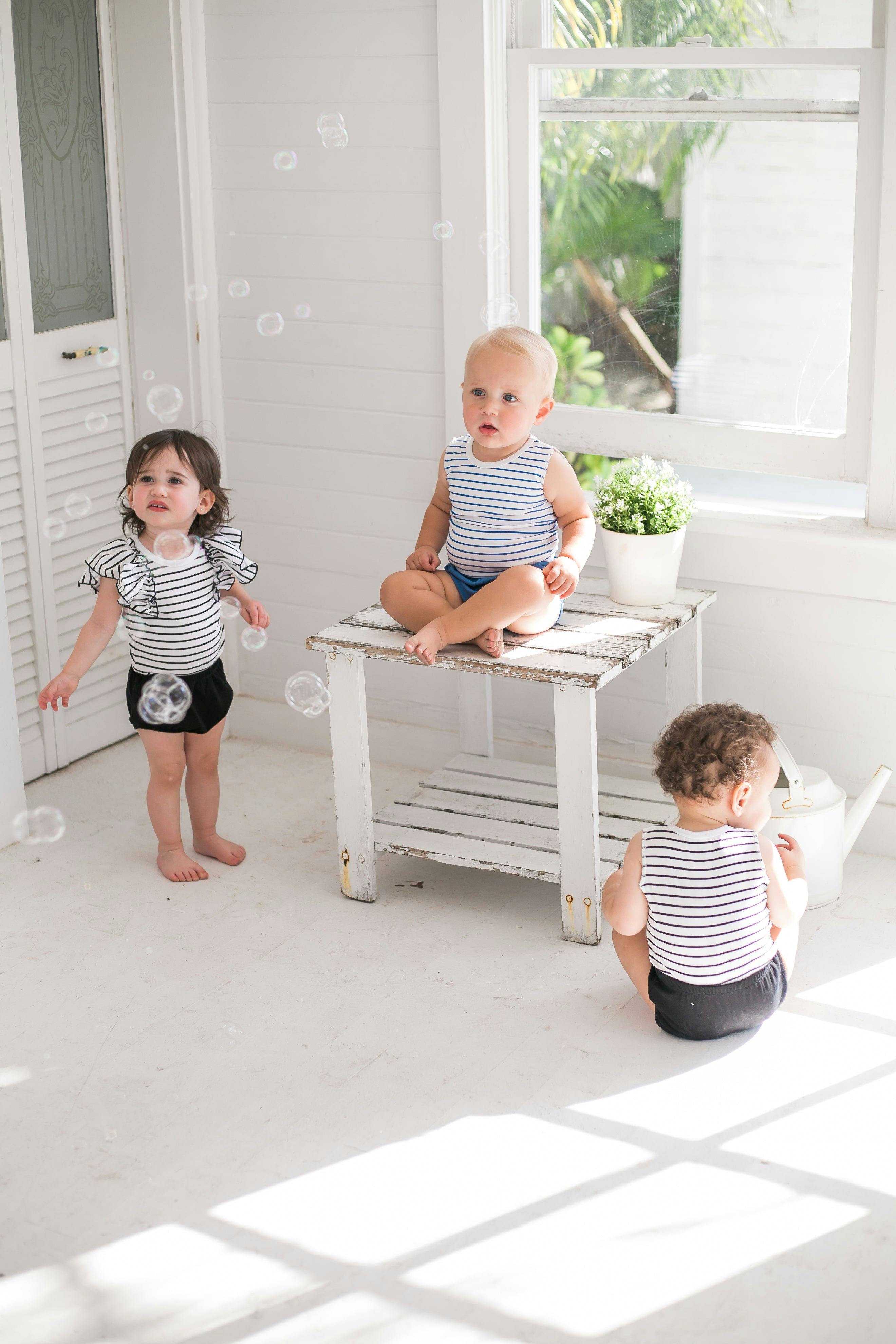 Boys Striped Top With Bloomer