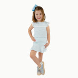 Eyelet Lace Tank in Blue Heart Stripe