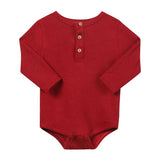 AYNOR Red Henley Onesie