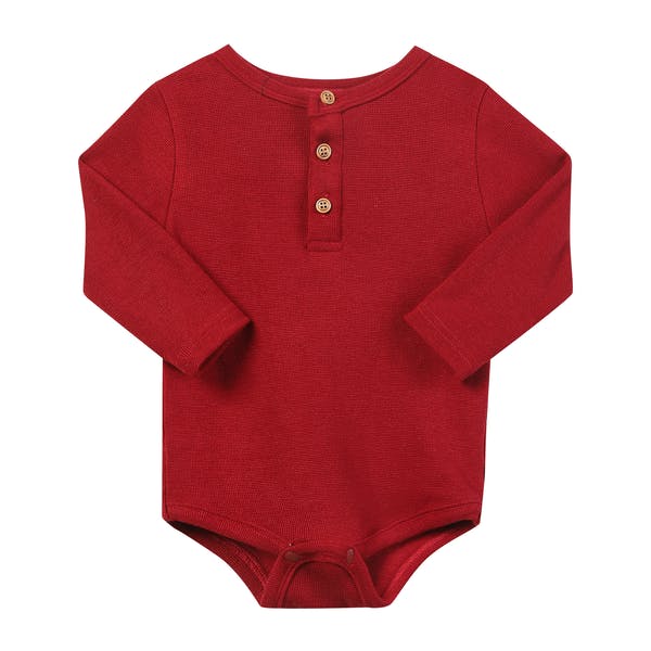 AYNOR Red Henley Onesie