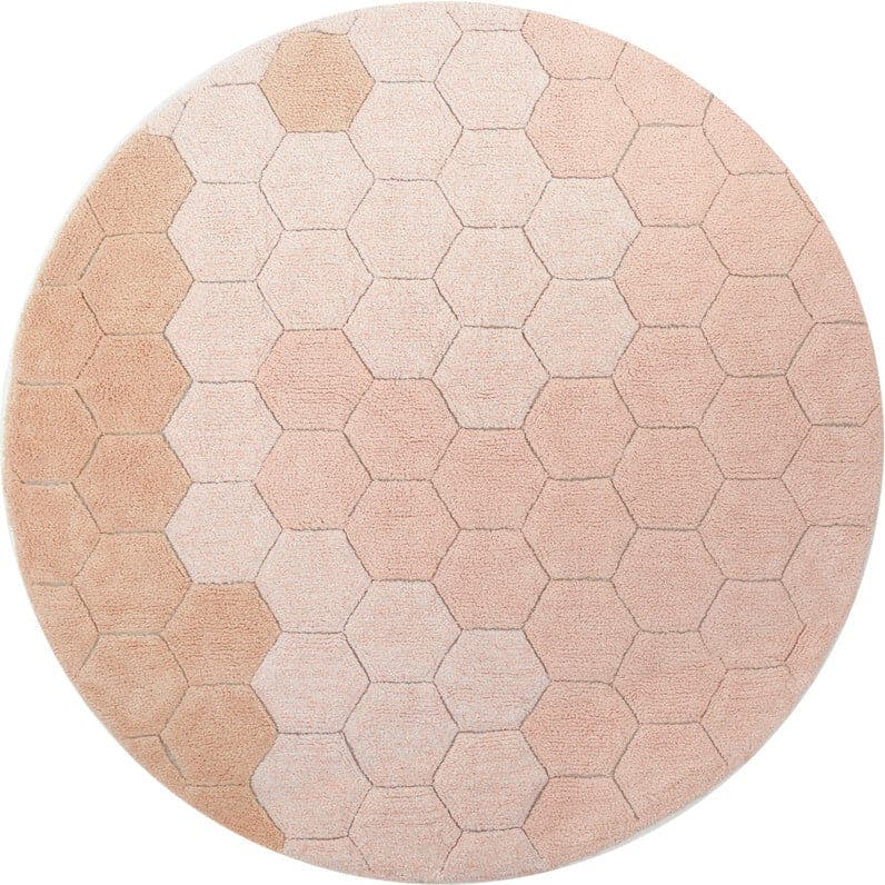 Washable Rug Round Honeycomb - 4' 7