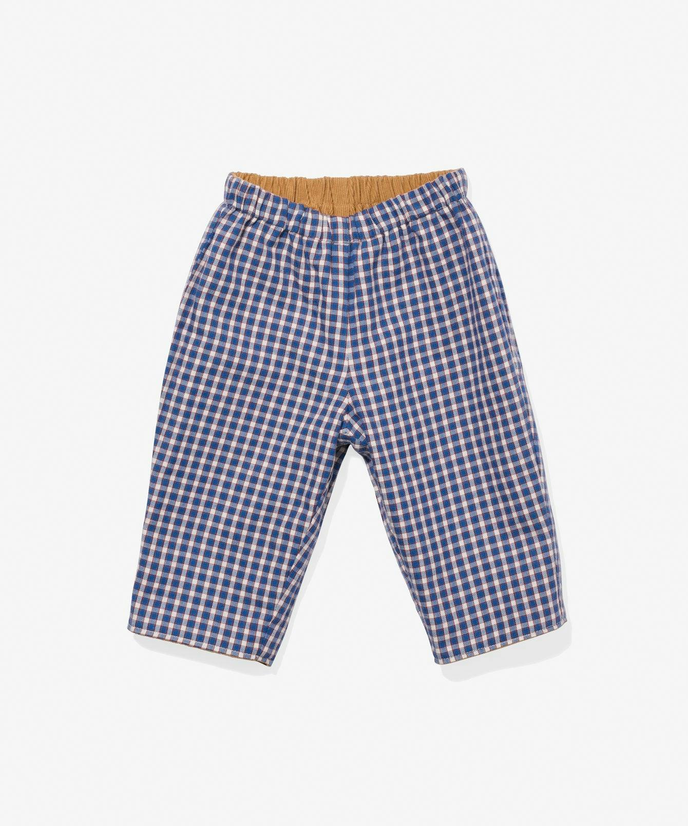 Reversible Pant, Marine Tiny Check