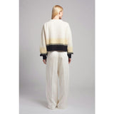SONIA COLOR-BLOCK SWEATER | IVORY/BUTTER/BLACK