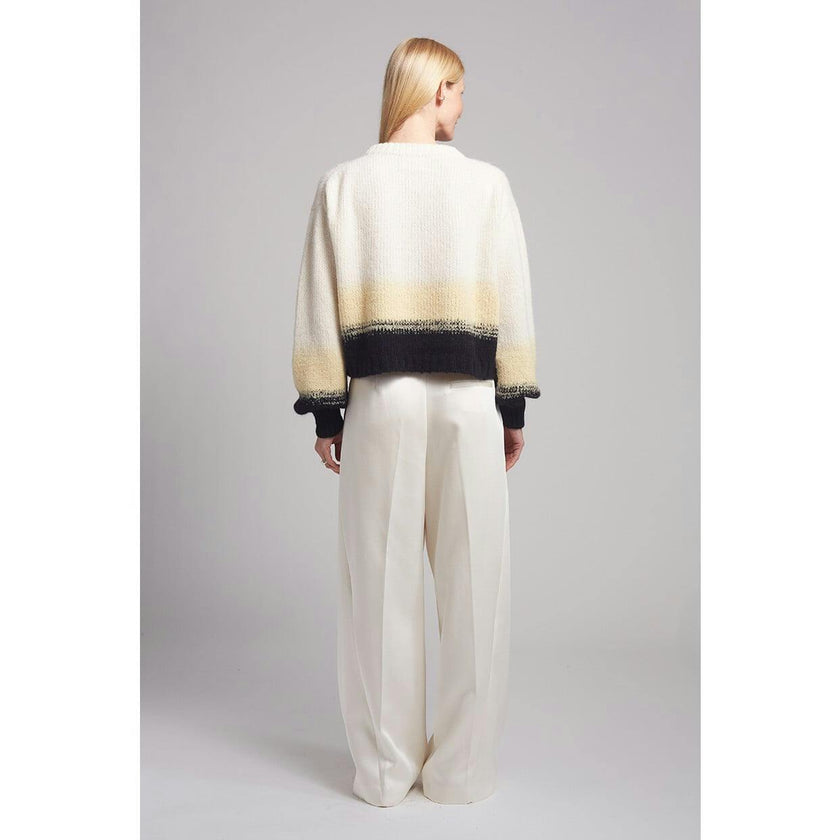 SONIA COLOR-BLOCK SWEATER | IVORY/BUTTER/BLACK