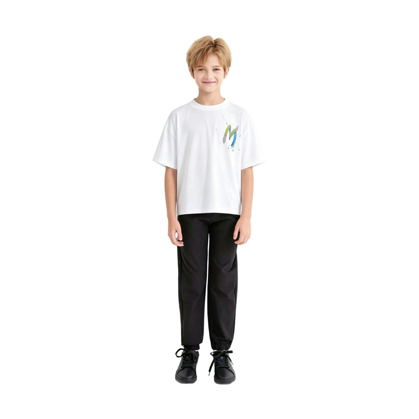 White Oversized Graphic T‑Shirt