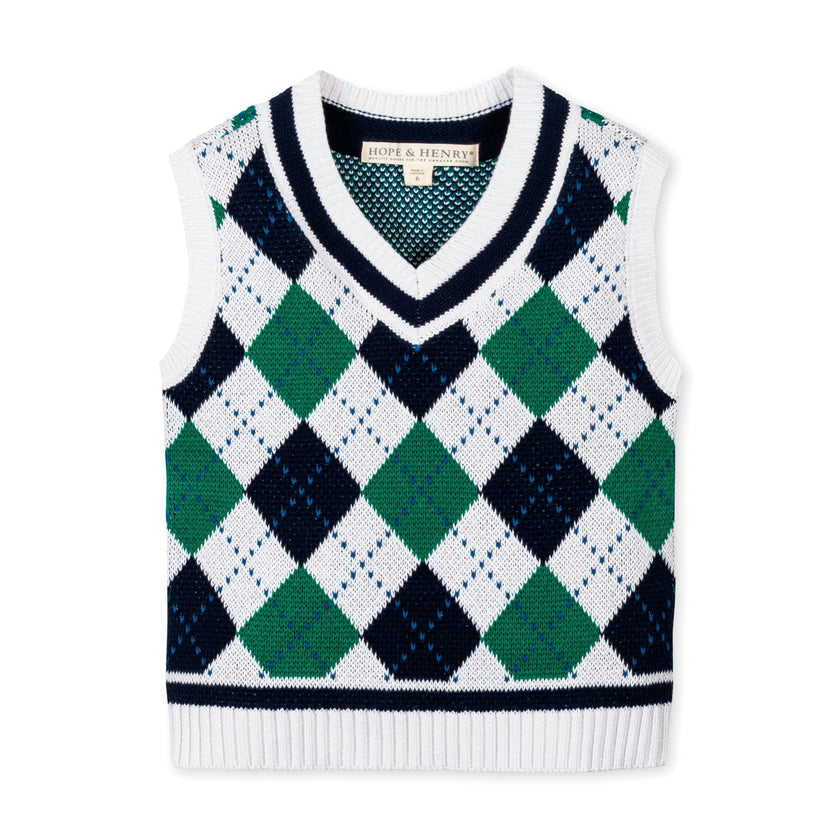 Organic Argyle Sweater Vest