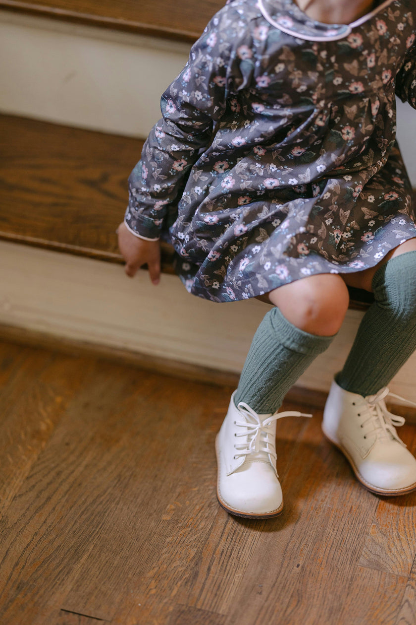 Charlie Dress and Bloomer Set in Woodland Floral in Cocoa