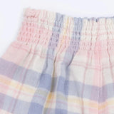 Dusty Plaid - Smocked Blouse and Pant Set