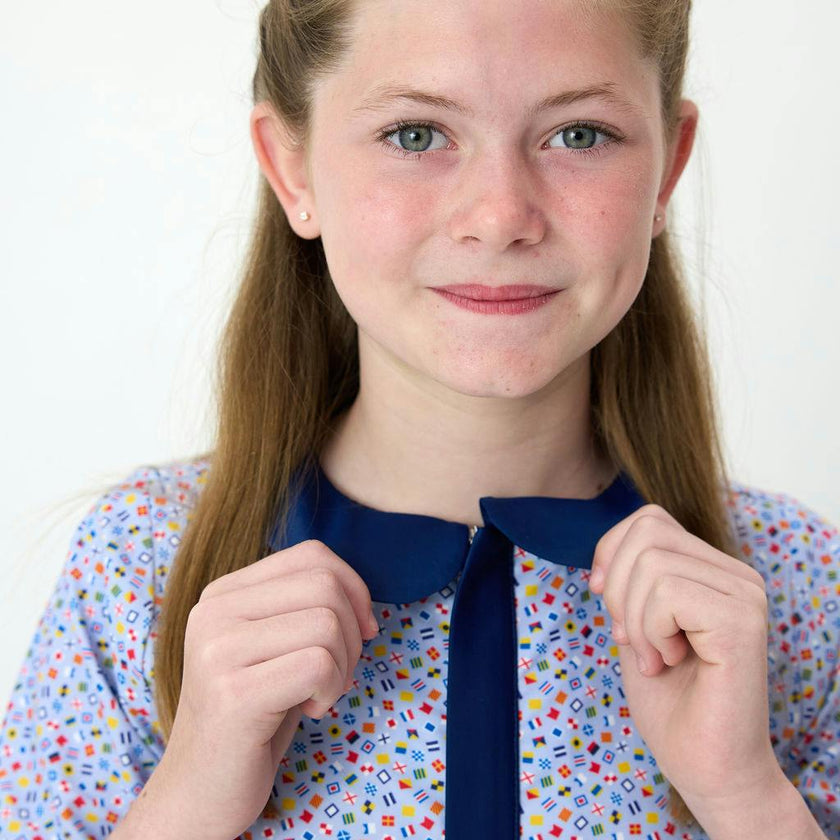 Girls Sailor Flag Romper