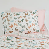 Cotton Muslin Pillowcase 2 Pack - Butterflies 2