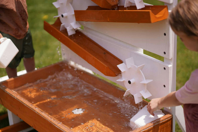 Avenlur Large Wooden Water Table – Multi-Level Sensory Play Station