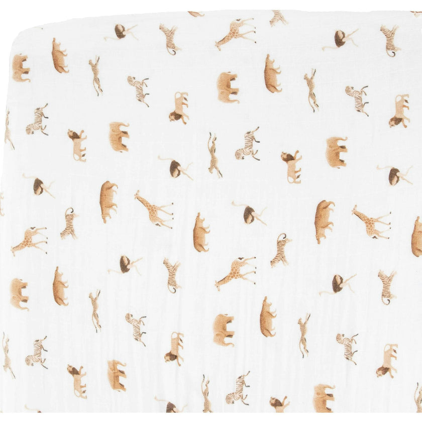 Organic Cotton Muslin Crib Sheet - White