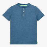 Kids heathered henley tee
