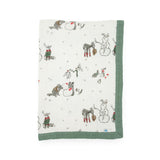 Cotton Muslin Baby Quilt - Snow Day