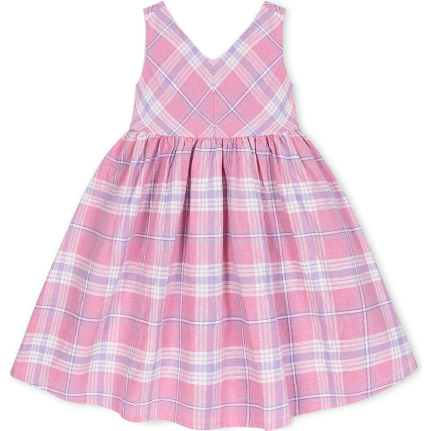 Sleeveless Linen Swing Dress, Pink