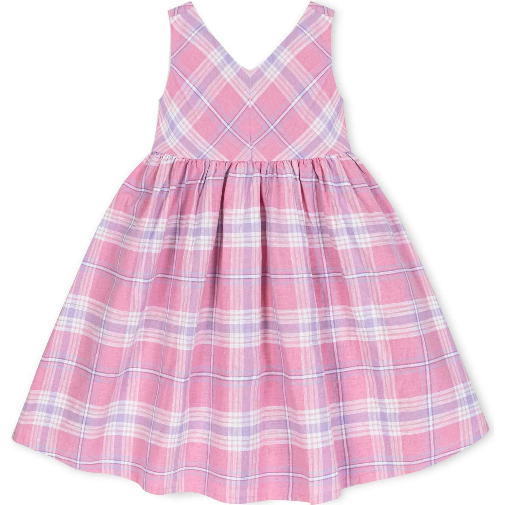 Sleeveless Linen Swing Dress, Pink