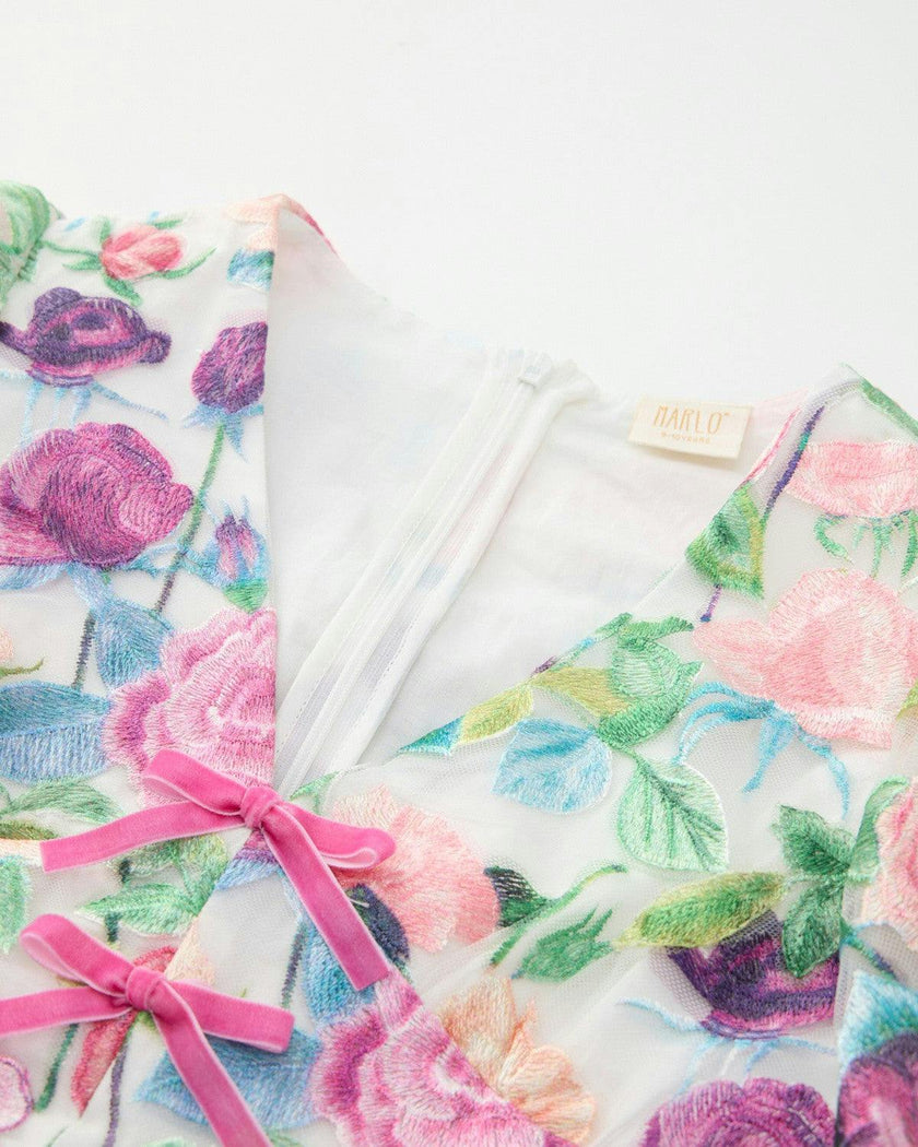 Rachelle Embroidered Mini Dress