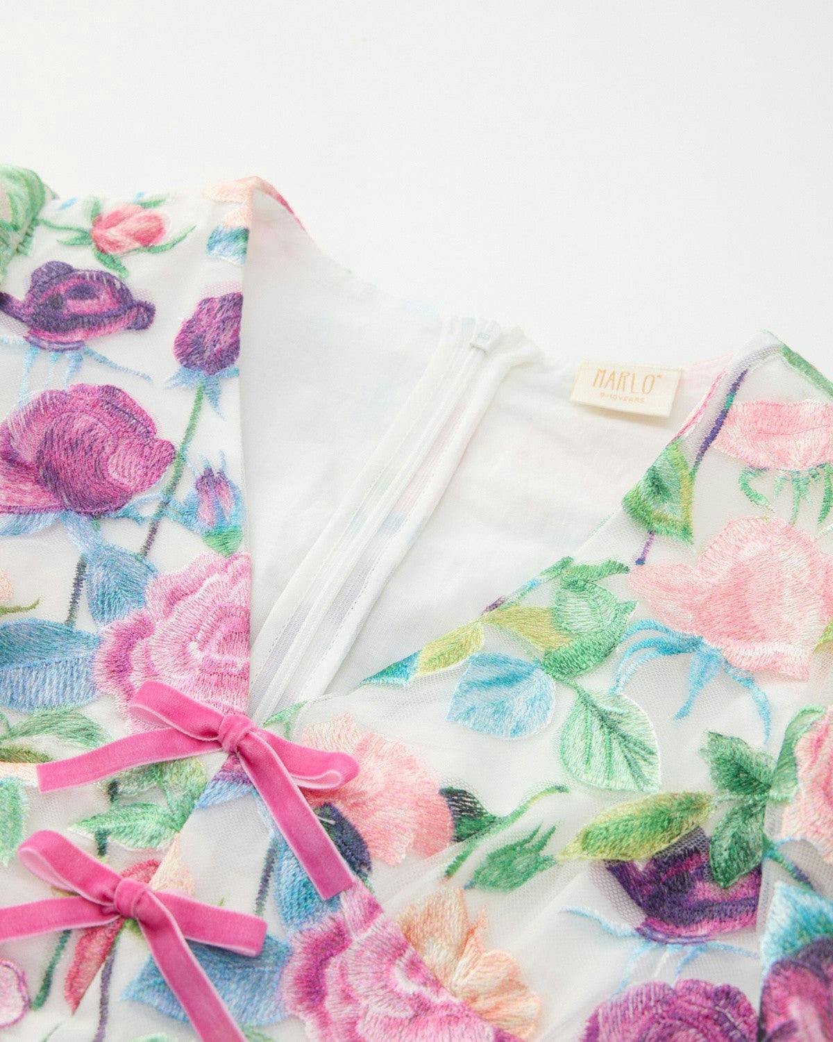 Rachelle Embroidered Mini Dress