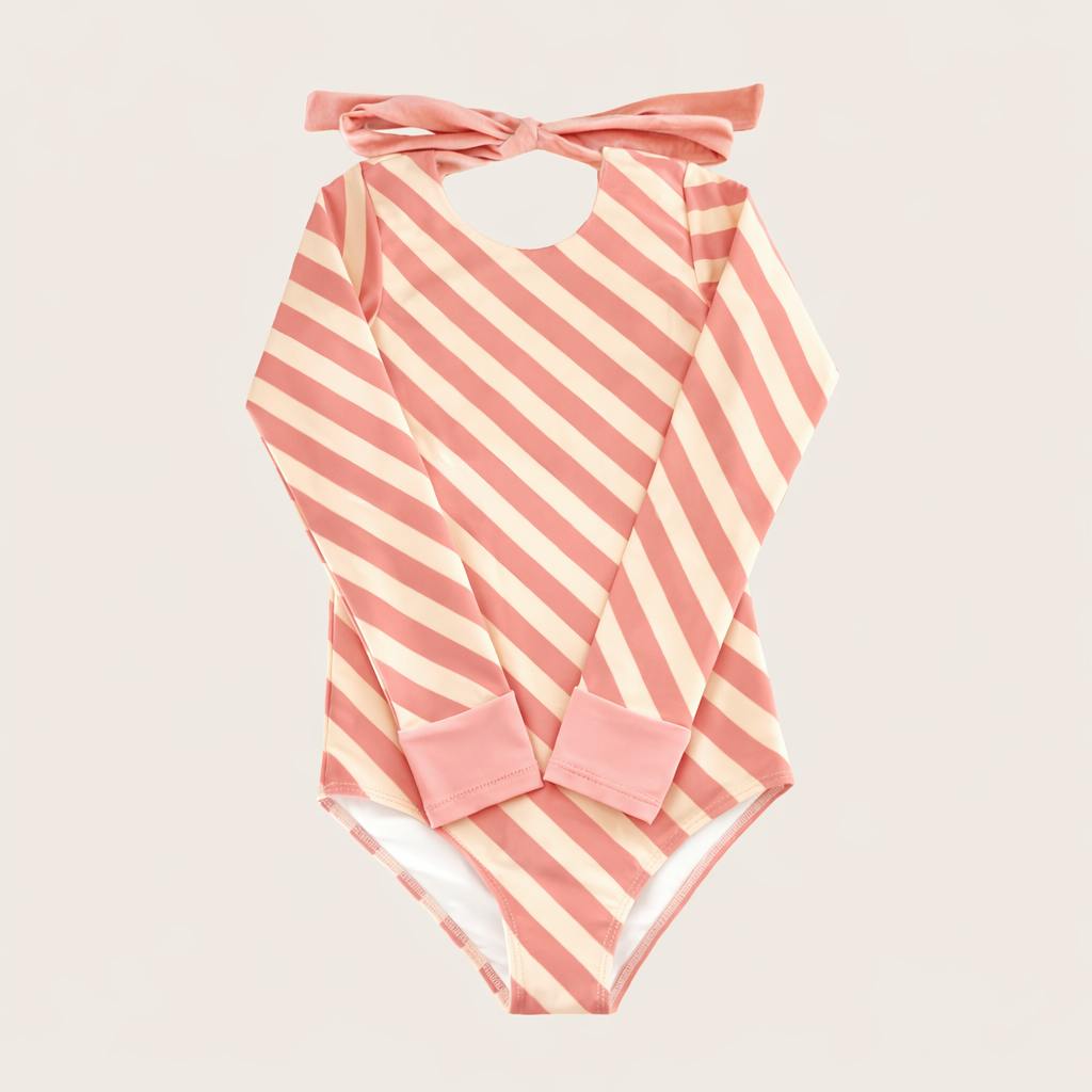Soleil Stripe One Piece Long Sleeve