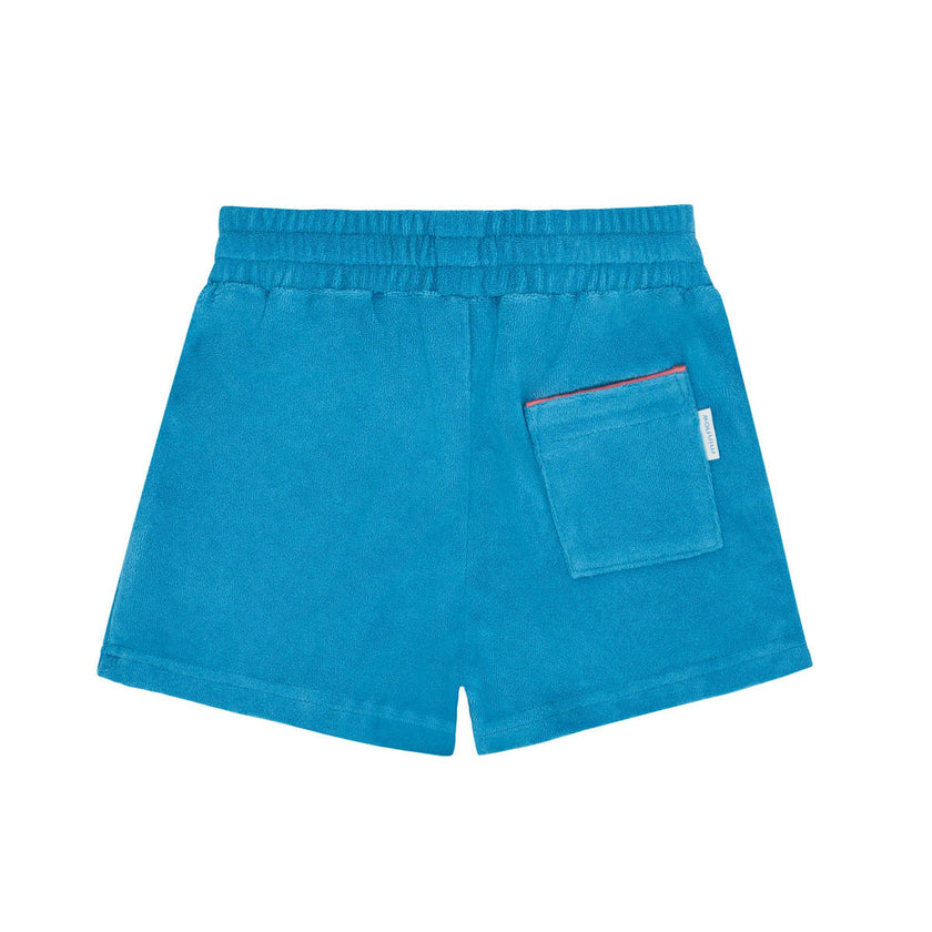 boys cerulean blue french terry short