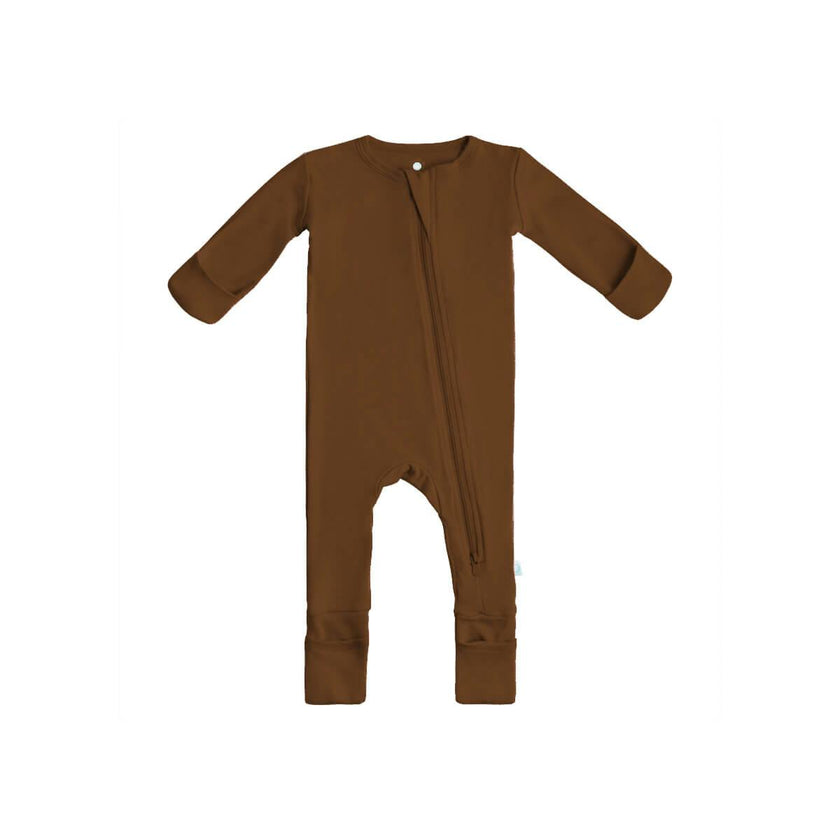 Baby Bamboo Pajamas w/ DreamCuffs® - Chestnut