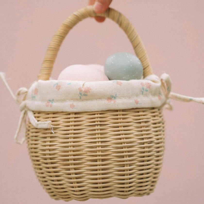 Rattan Berry Basket with Lining – Pansy