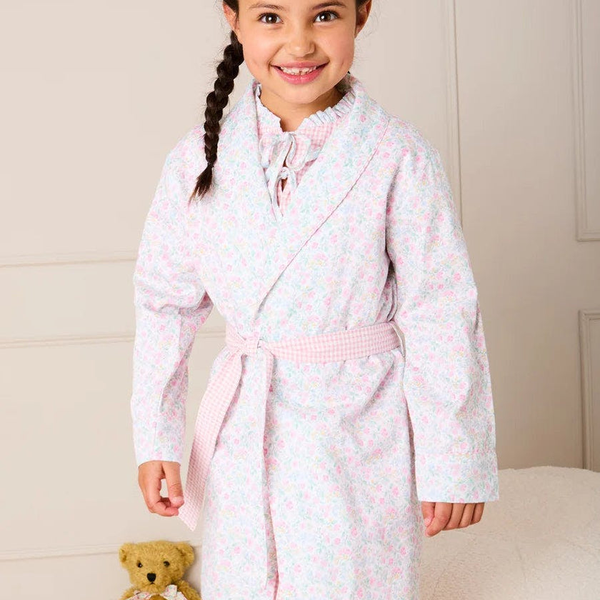 Harriet Floral Light Weight Dressing Gown in Pink (2- 10yrs)