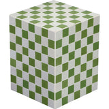 Callista 18" Modern Bohemian Ceramic Tiled Rectangle End Table