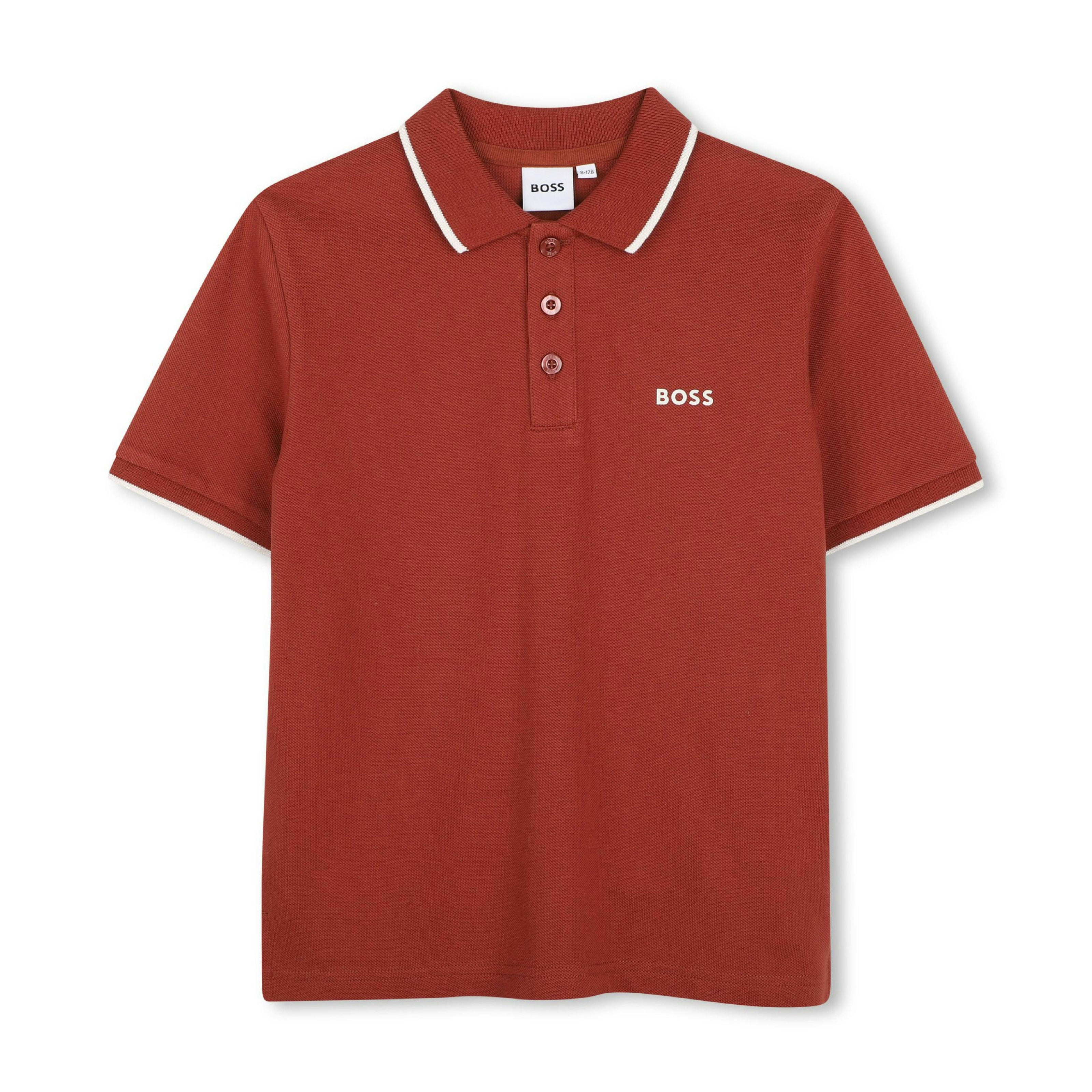 Crimson Tipped Piqué Polo Shirt