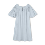 Blue Wide-Sleeve Dress