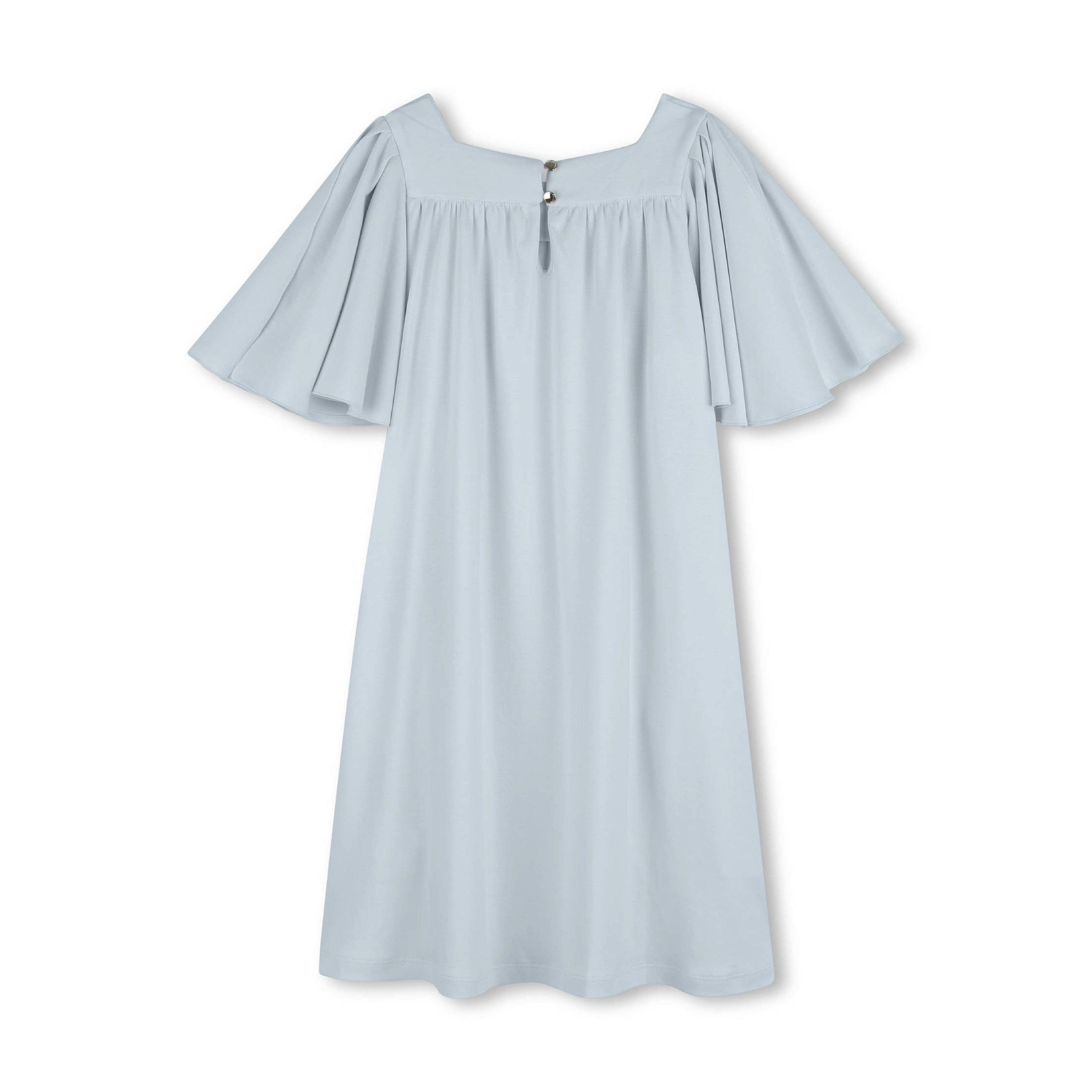Blue Wide-Sleeve Dress