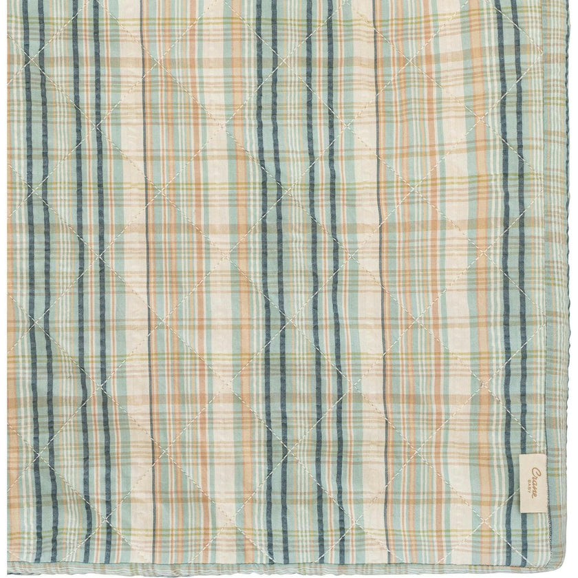 Charlie Farmhouse Quilted Plaid Changing Pad Cover