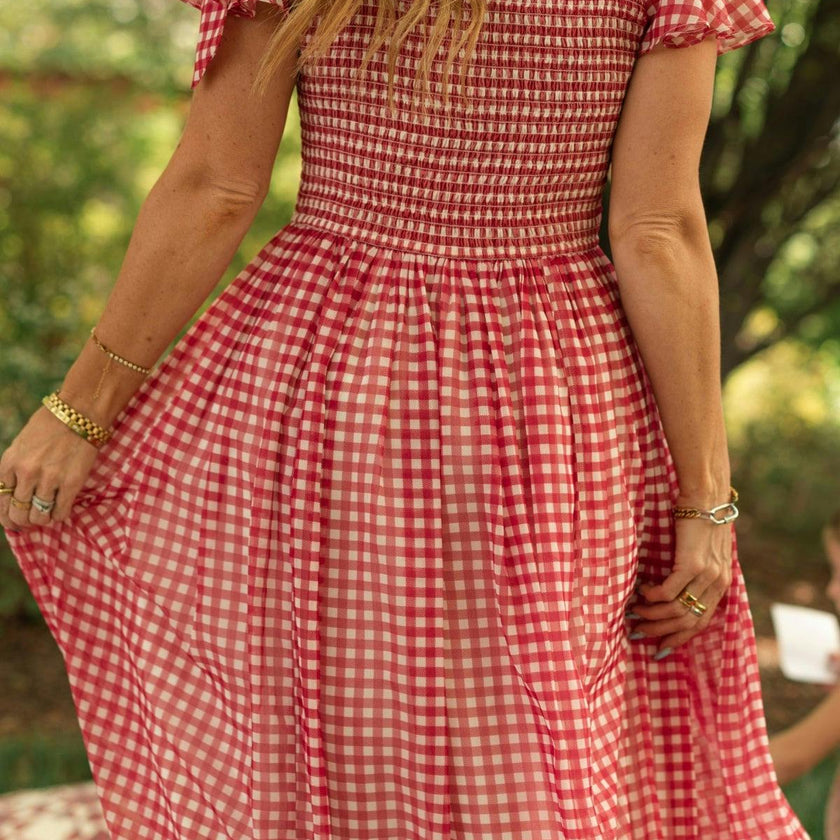 Rayna Dress in Red Gingham