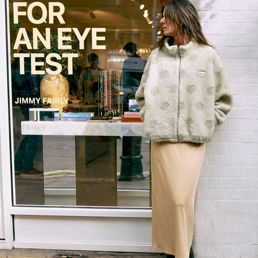 adult wool bomber jacket - polka dots