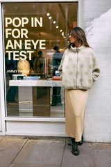 adult wool bomber jacket - polka dots
