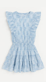 Gustavia Dress Mini Roses Blue
