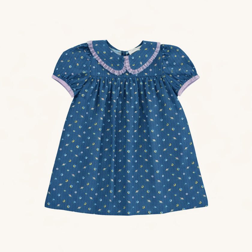 Lace Trim Dress in Space (Tulle)
