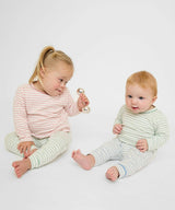Andy Baby Legging, Dusty Seafoam Mini Stripe