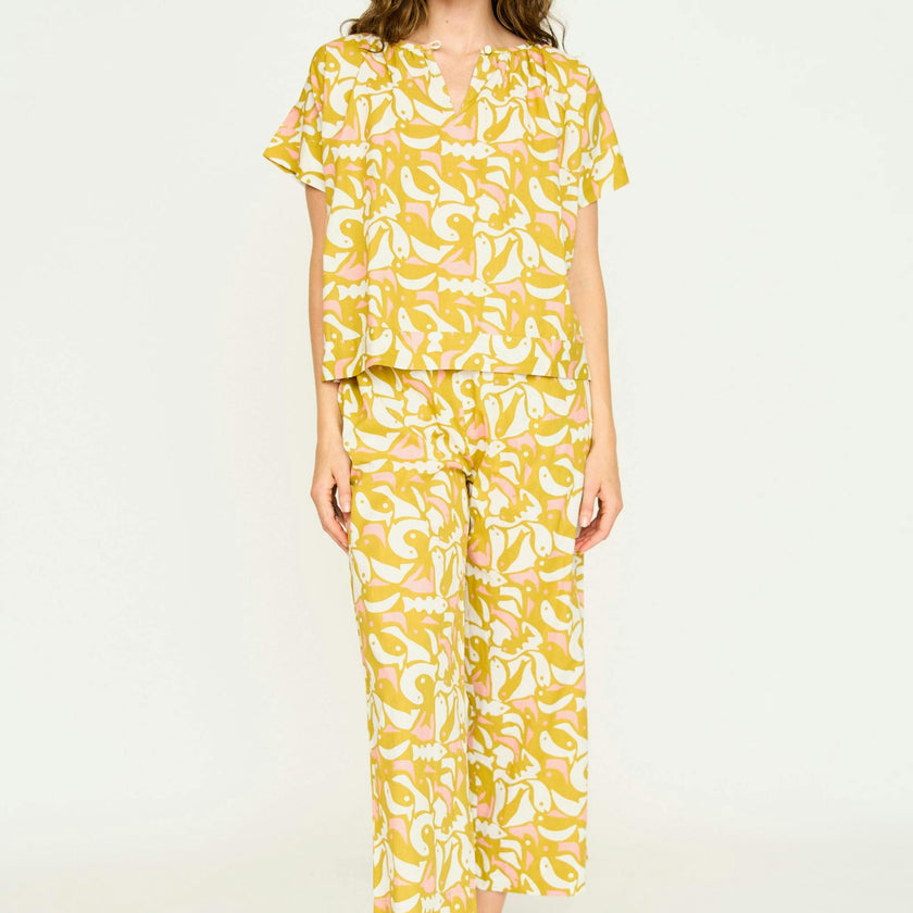 Pajama Pant Set in Canary