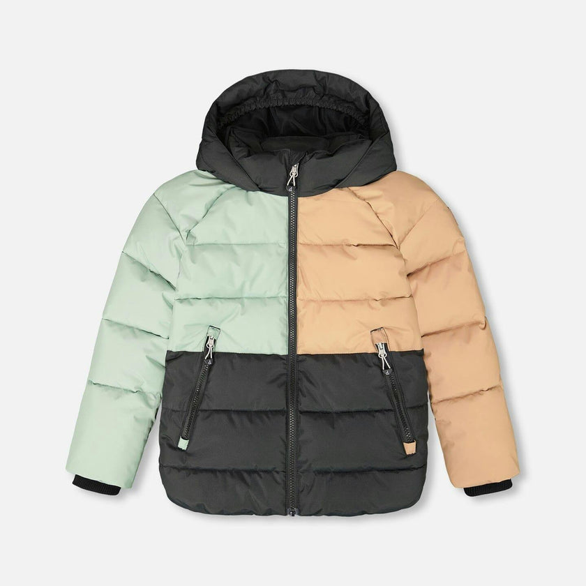 Colorblocked Puffy Winter Coat