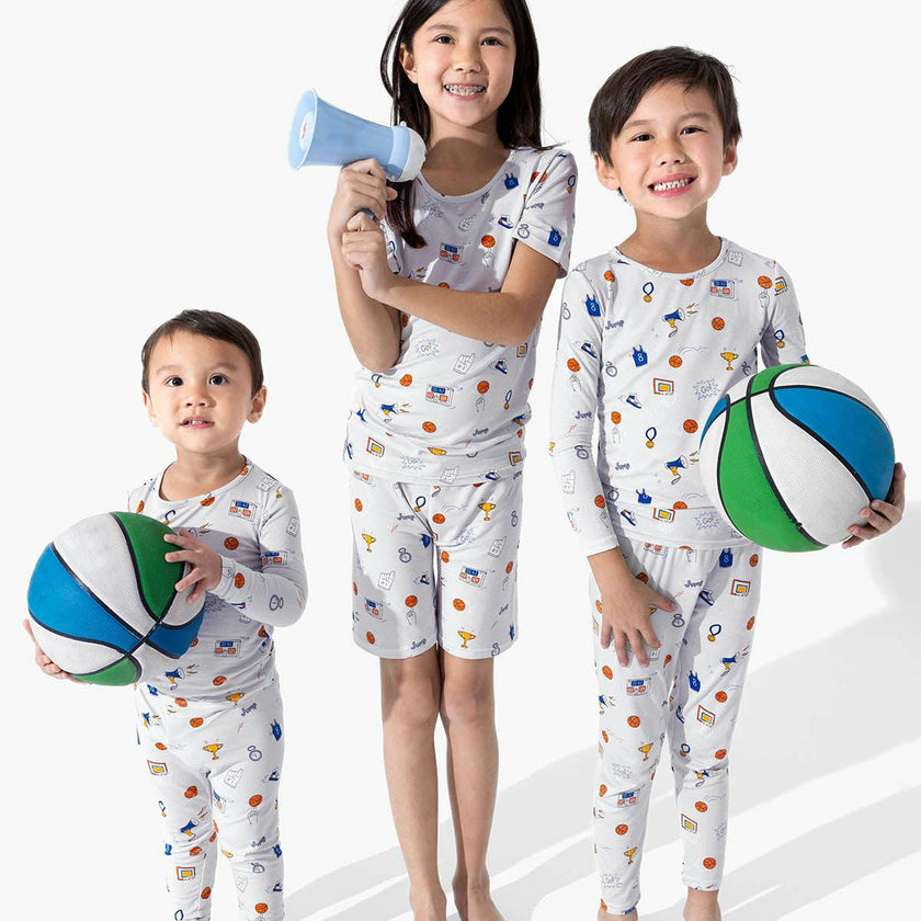 All Star Basketball Bamboo Kids Pajama Short Set