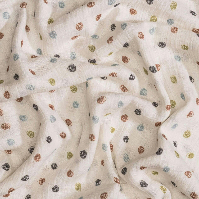 Charlie 2-pc. Farmhouse Tractor/Dot Muslin Swaddle Set