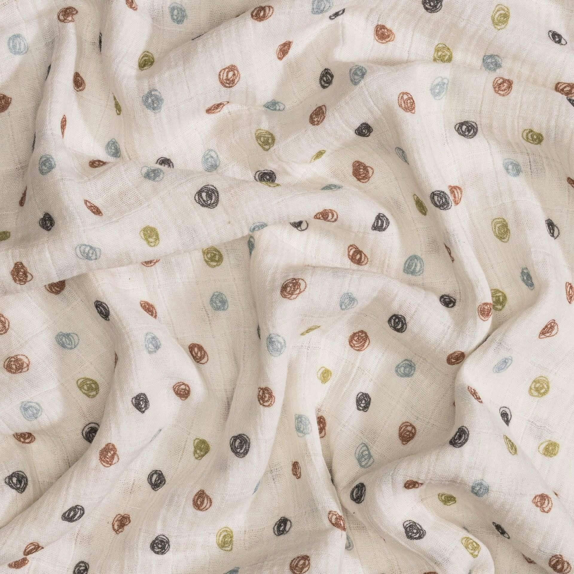 Charlie 2-pc. Farmhouse Tractor/Dot Muslin Swaddle Set