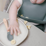 Silicone & Wooden Spoon & Spork Set