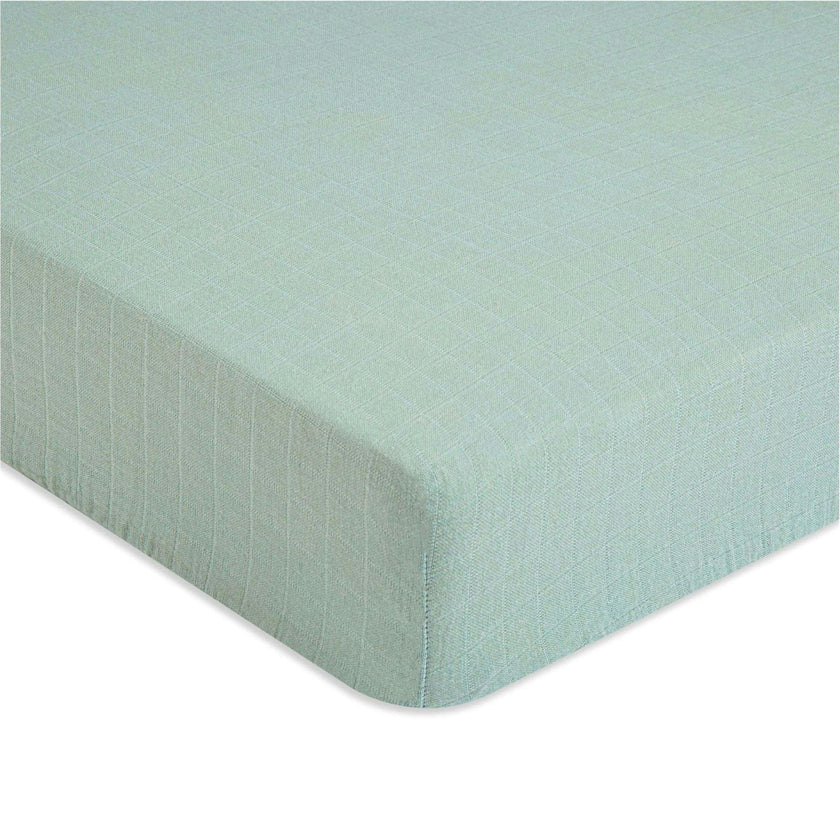 Kaleidoscope Evergreen Cotton Fitted Crib Sheet