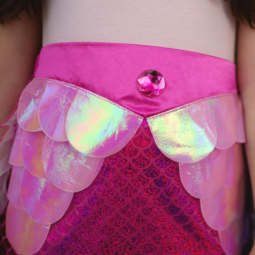 Mermaid Glimmer Skirt Set with Headband